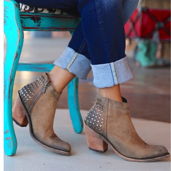 Liberty Black Leather Studded Biker Ankle Boots - Picture 3 of 13